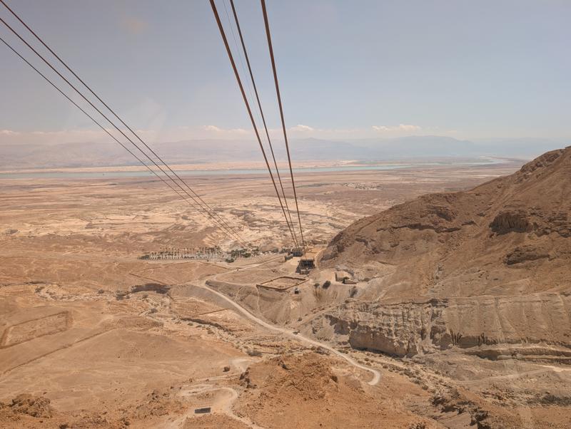Cable car up to Masada